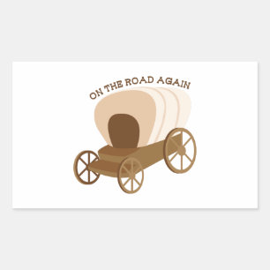 Sticker Rectangulaire Sur la route à nouveau