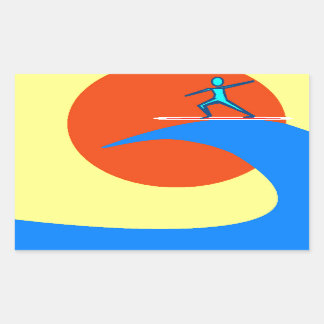 Sticker Rectangulaire Surf