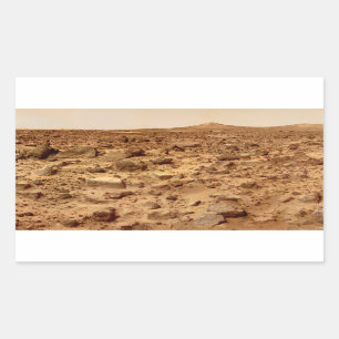 Sticker Rectangulaire Surface rocheuse de la planète Mars