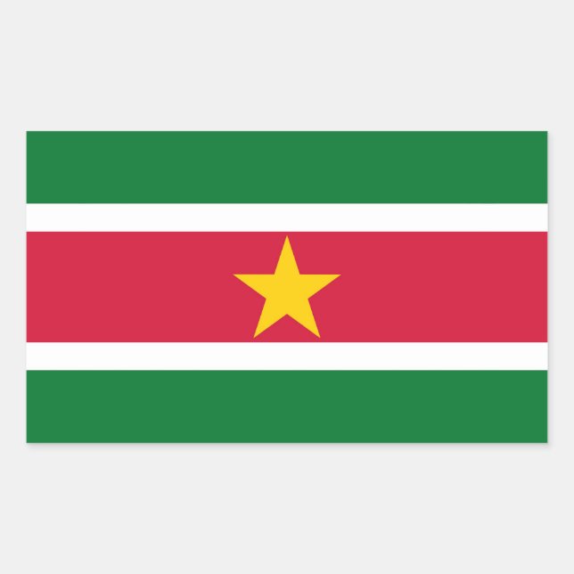 STICKER RECTANGULAIRE SURINAME (Devant)