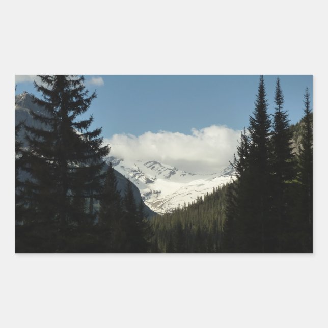 Sticker Rectangulaire Surplomb du glacier Jackson au parc national de Gl (Devant)