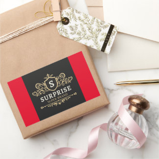 Sticker Rectangulaire surprise super marque luxe mariage fête moderne l