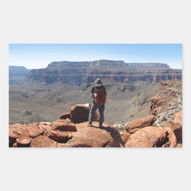 Sticker Rectangulaire Surprise Valley Thunder River Trail Grand Canyon (Devant)