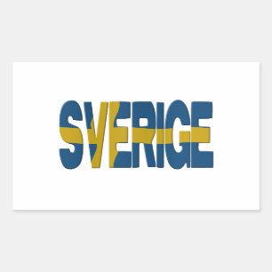 Sticker Rectangulaire Sverige