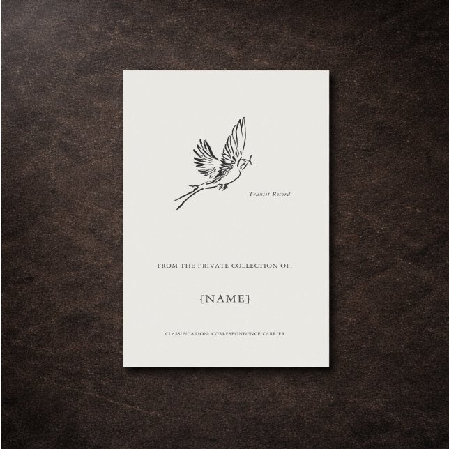 Sticker Rectangulaire Swallow- Custom Vintage Ex Libris Bookplate (Créateur téléchargé)