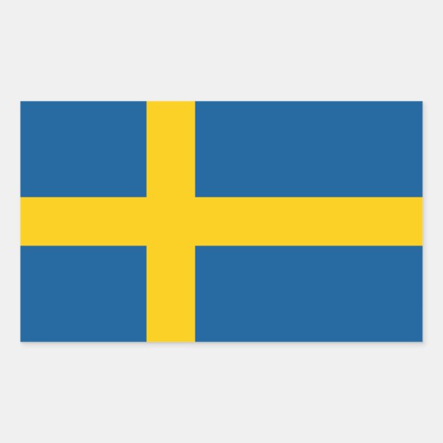 Sticker Rectangulaire Sweden Flag (Devant)