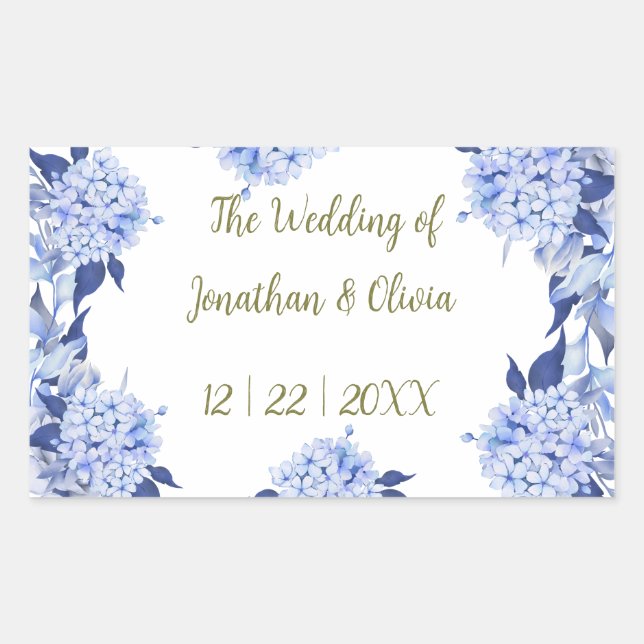 Sticker Rectangulaire Sweet Shower Spring purple Floral Wedding (Devant)