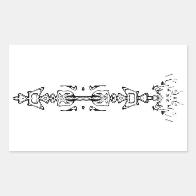 Sticker Rectangulaire Symbole Abstrait (sceptre) v1 (Devant)