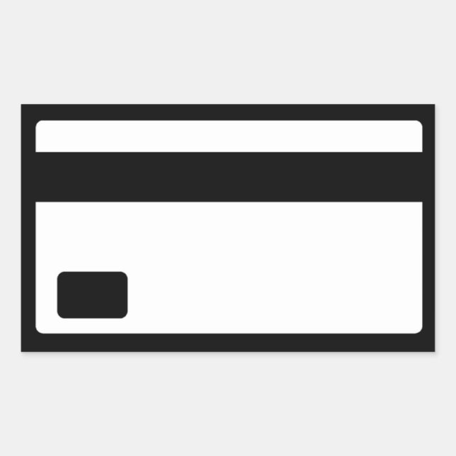 Sticker Rectangulaire Symbole de carte de crédit (Devant)