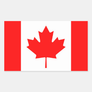 Sticker Rectangulaire Symbole de feuille d'érable