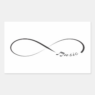 Sticker Rectangulaire Symbole de musique infini