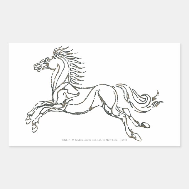 Sticker Rectangulaire Symbole de Rohan (Devant)