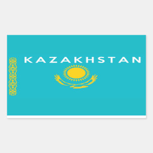 Sticker Rectangulaire symbole du pays du kazakhstan