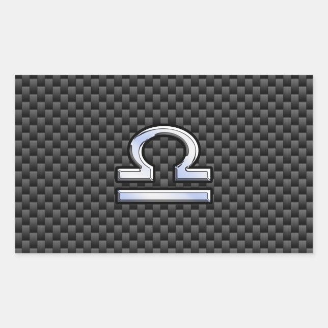 Sticker Rectangulaire Symbole du Zodiaque de la Libra sur la décoration  (Devant)