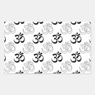 Sticker Rectangulaire Symbole Om, Aum