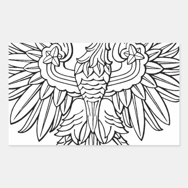 Sticker Rectangulaire Symbole polonais (Devant)