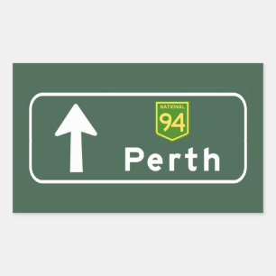 Sticker Rectangulaire Symbole routier de Perth, Australie