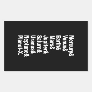 Sticker Rectangulaire Système solaire