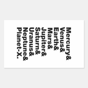 Sticker Rectangulaire Système solaire