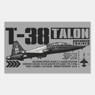 Sticker Rectangulaire T-38 Talon