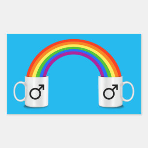 Sticker Rectangulaire T-shirt date café lesbienne