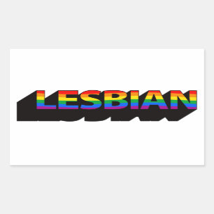 Sticker Rectangulaire T-shirt LESBIAN