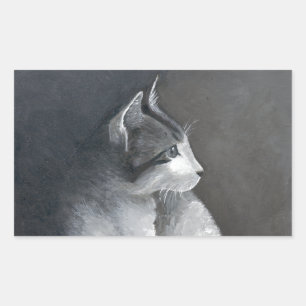 Sticker Rectangulaire Tabby Kitten