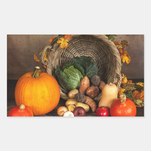Sticker Rectangulaire Table Bountiful Harvest (Devant)