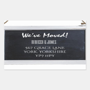 Sticker Rectangulaire Tableau de bord que nous avons déplacé Faire-part