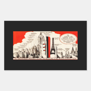 Sticker Rectangulaire Tableau de comparaison Queen Mary