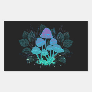 Sticker Rectangulaire Tabourets dans Bushes