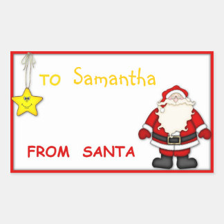 Sticker Rectangulaire Tags de Noël