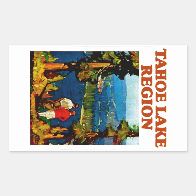 Sticker Rectangulaire Tahoe Lake (Devant)