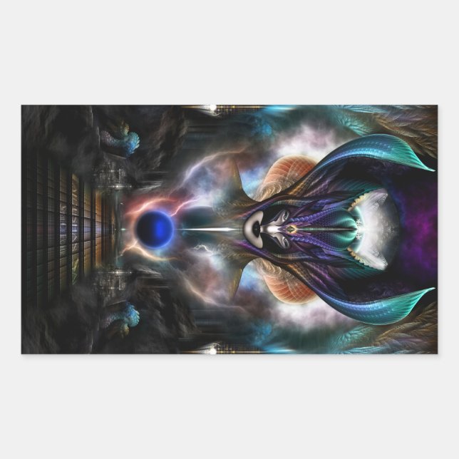 Sticker Rectangulaire Taidushan Sai Esprit De Pouvoir WD (Devant)