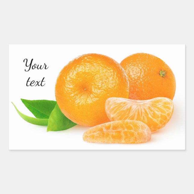 Sticker Rectangulaire Tangerines (Devant)