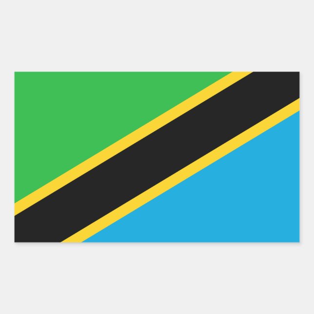 Sticker Rectangulaire Tanzanie (Devant)
