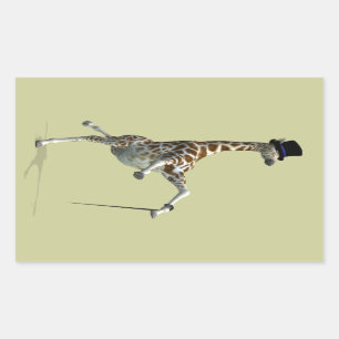 Sticker Rectangulaire Tap Dancing Giraffe