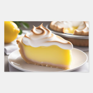 Sticker Rectangulaire Tarte au citron meringuée