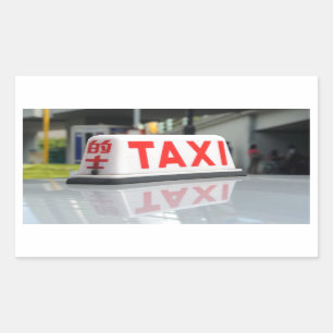 Sticker Rectangulaire Taxi de Hong Kong