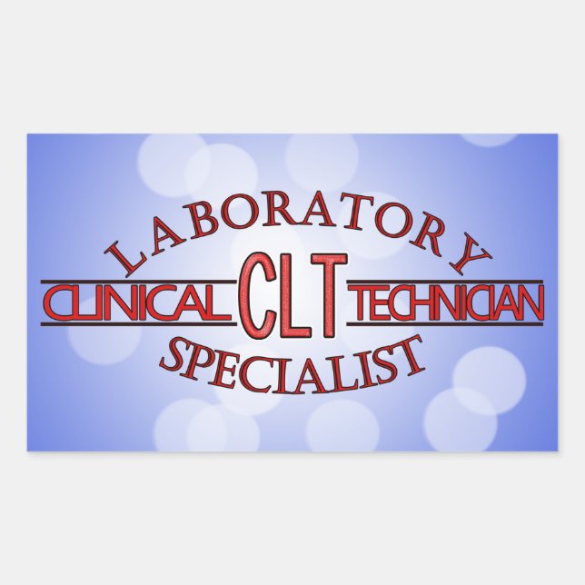 STICKER RECTANGULAIRE TECHNICIEN DE LABORATOIRE CLINIQUE DE CLT SPÉCIALI (Devant)