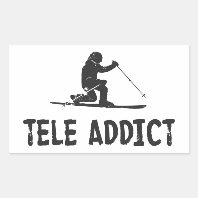Sticker Rectangulaire Tele Addict (Devant)