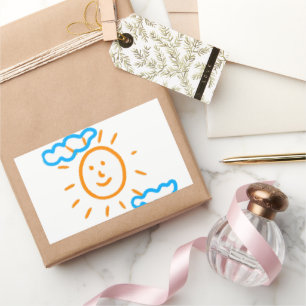 Sticker Rectangulaire Télécharger des enfants Dessiner Transformer des e