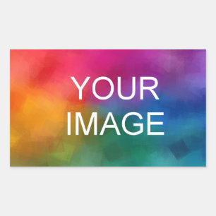 Sticker Rectangulaire Téléchargez Votre Photo Image Logo Entreprise Entr