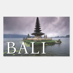 Sticker Rectangulaire Temple Ulun Danu   Bali, Indonésie