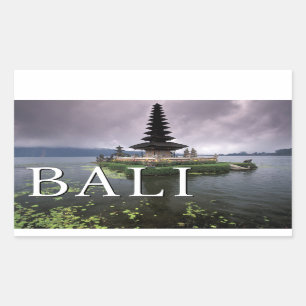 Sticker Rectangulaire Temple Ulun Danu   Bali, Indonésie