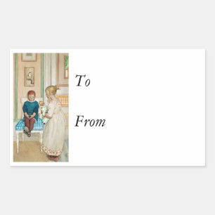 Sticker Rectangulaire Temps écoulé dans le coin