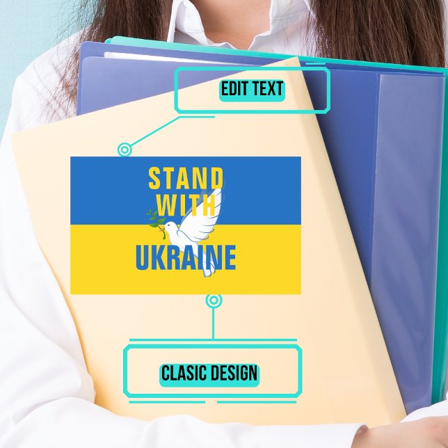 Sticker Rectangulaire Tenez-Vous Avec L'Ukraine (Please enjoy our design and see the others in the collection.)