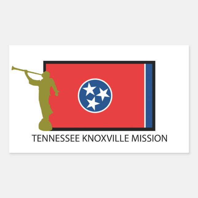 STICKER RECTANGULAIRE TENNESSEE KNOXVILLE MISSION LDS CTR (Devant)