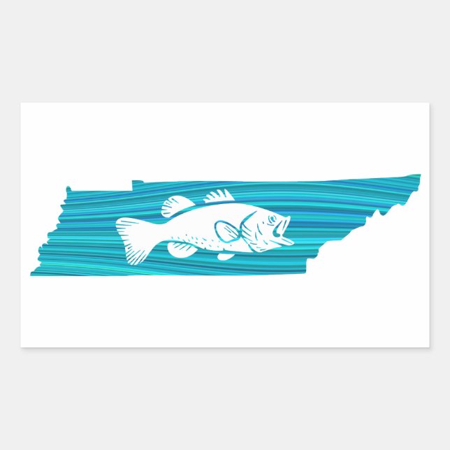 Sticker Rectangulaire Tennessee Wave Fishing (Devant)