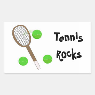 Sticker Rectangulaire Tennis Rocks